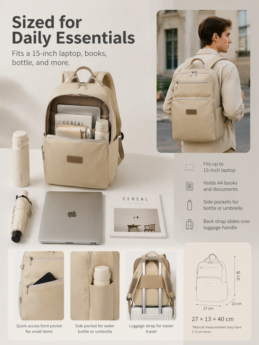 2026 New Large Capacity Backpack, 7 Colors Available!