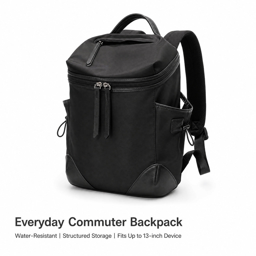 Women Waterproof Nylon Backpack, 13 Inch Tablet Bag Casual Travel Work Daypack
