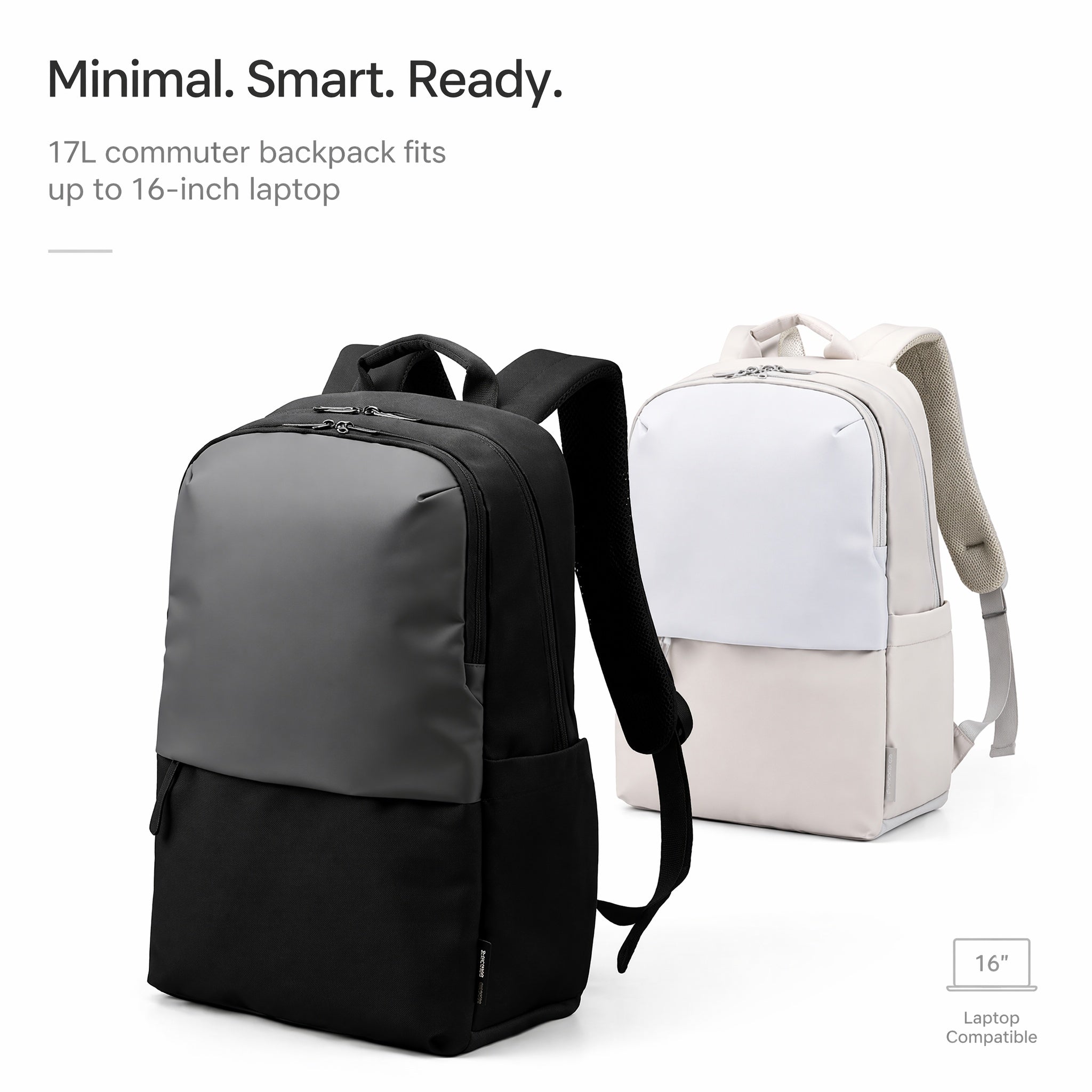 Ultra Light 570g Office Backpack | 16" Shockproof Laptop Bag,