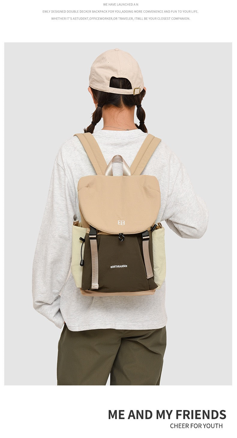 Kazevo Color Block Lightweight Water Resistant Hiking Backpack