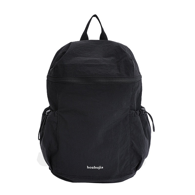Pastel Soft Wrinkle Nylon Backpack | Ultra Light Water Resistant Multi Pocket Daily Daypack for Women School & Commute