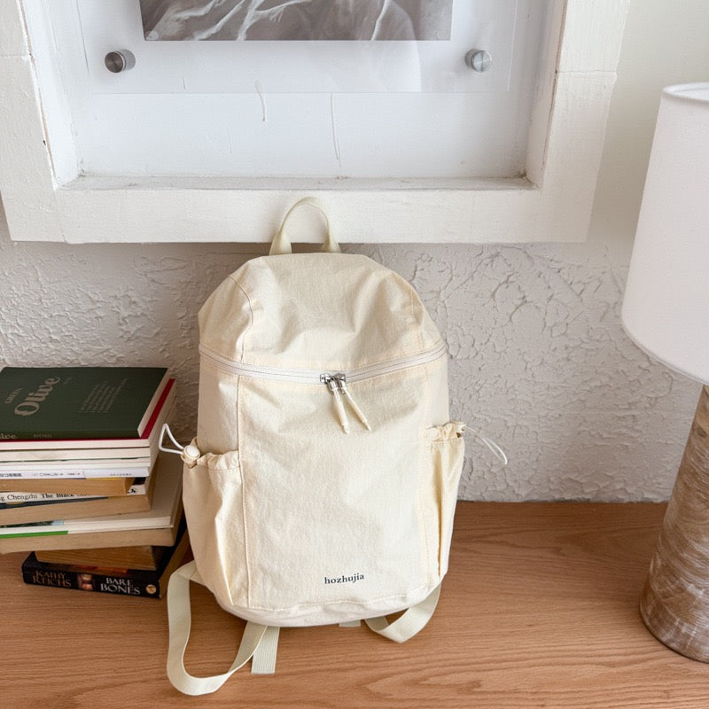 Pastel Soft Wrinkle Nylon Backpack | Ultra Light Water Resistant Multi Pocket Daily Daypack for Women School & Commute