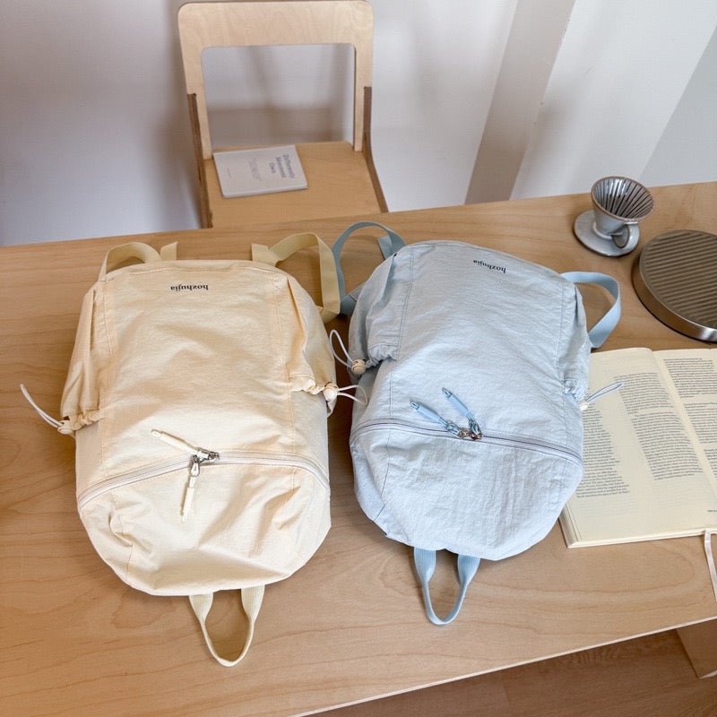 Pastel Soft Wrinkle Nylon Backpack | Ultra Light Water Resistant Multi Pocket Daily Daypack for Women School & Commute