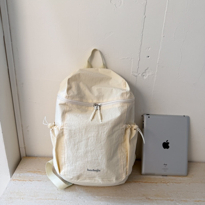 Pastel Soft Wrinkle Nylon Backpack | Ultra Light Water Resistant Multi Pocket Daily Daypack for Women School & Commute